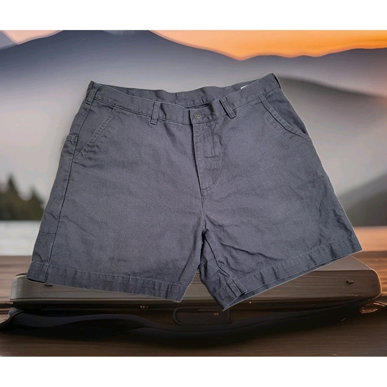 Patagonia Stand Up Shorts Mens 38x7 Gray Organic Cotton Casual Hiking Gorpcore